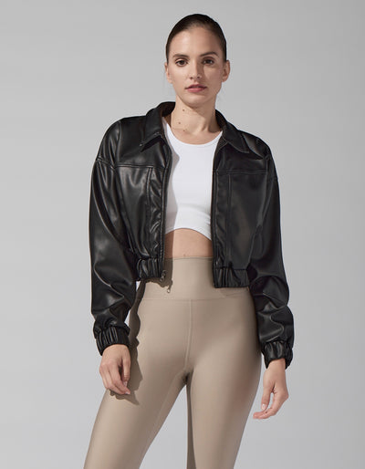 Harlow Jacket [BLACK LEATHER]