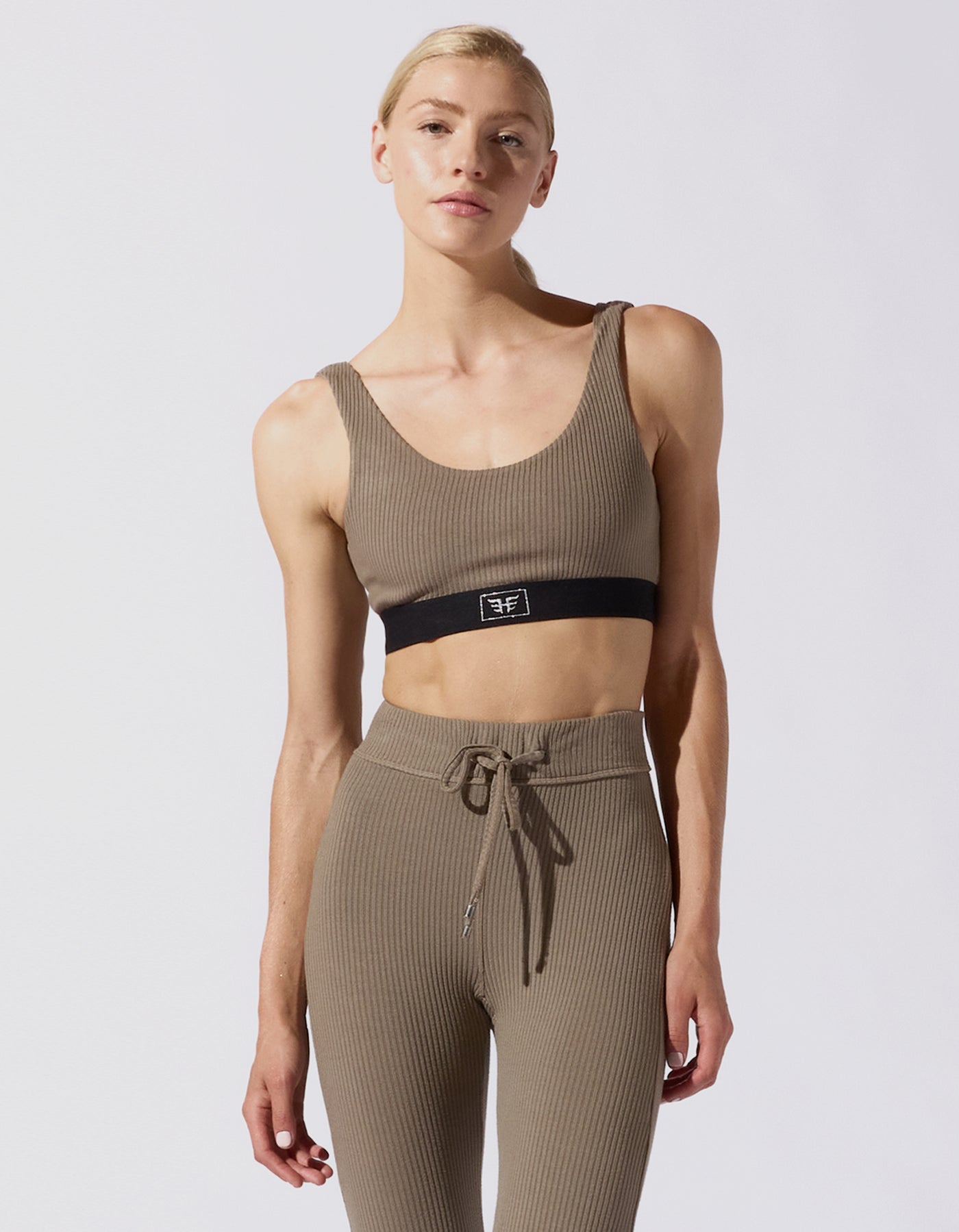 Rib Bra Top [Khaki]